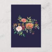 Herbstblütenhochzeit wünscht gut begleitkarte (Rückseite)