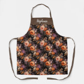 Herbstblütenleder Schürze (Vorderseite)