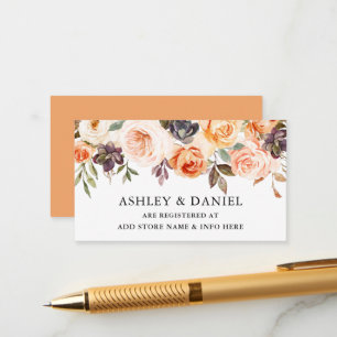 Herbstblütenpfirsiche Hochzeitskanzlei Begleitkarte