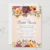 Herbstblütenrost-Brautparty Einladung (Vorderseite)
