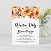 Herbstblütenruhende Einladung (Stehend Vorderseite)