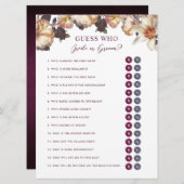 Herbstblütenschätze, wer Braut oder Groom-Duschspi Einladung (Vorne/Hinten)