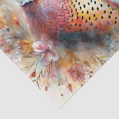 Herbstblütenvogel unter Herbstblättern Seidenpapier (Ausschnitt)