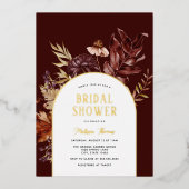 Herbstbogen Brautparty Einladung (Vorderseite)