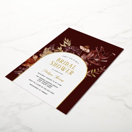 Herbstbogen Brautparty Einladung (Gedreht)