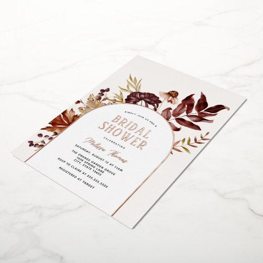 Herbstbogen Brautparty Einladung (Gedreht)