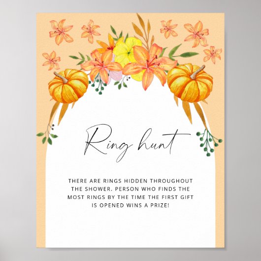 Herbstbogen - Ringjagd Brautparty Poster (Vorne)