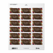 Herbstboho Blooms Hochzeitsfeier Rücksendeadresse Adressaufkleber (Vorne)