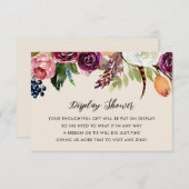 Herbstboho Blooms zeigt Dusche ohne Geschenkwrap Begleitkarte (Vorne/Hinten)