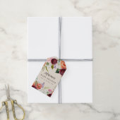 Herbstboho blubt Personalisierte Babydusche Geschenkanhänger (Mit Garn)