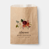 Herbstboho blubt Personalisierte Babydusche Geschenktütchen (Vorderseite)