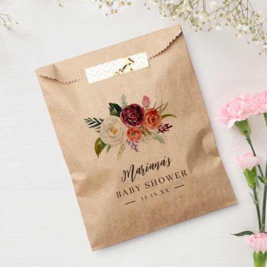 Herbstboho blubt Personalisierte Babydusche Geschenktütchen (Versiegelt)