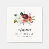 Herbstboho blubt Personalisierte Babydusche Serviette (Vorderseite)