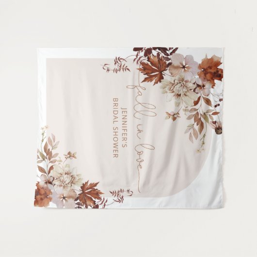 Herbstboho Fall in Liebe Brautparty Wandteppiche (Vorderseite (Horizontal))