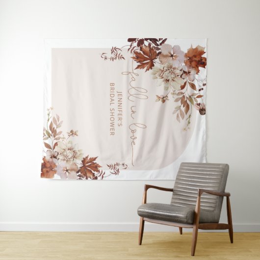 Herbstboho Fall in Liebe Brautparty Wandteppiche (Beispiel (Horizontal))