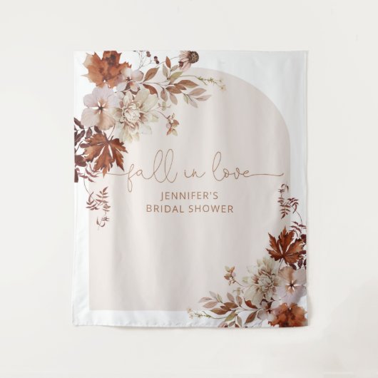 Herbstboho Fall in Liebe Brautparty Wandteppiche (Vorderseite)