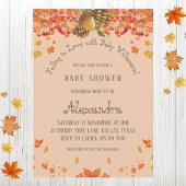 Herbstboho Floral Fallend in Liebe Kinderdusche Einladung