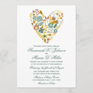 Herbstboho Hochzeit im Herbst Blumenkohl Einladung