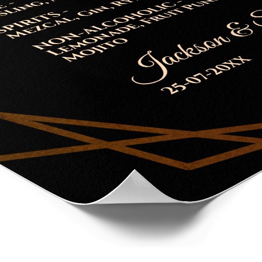 Herbstboho Moderne einfach botanisch elegant Poster (Ecke)