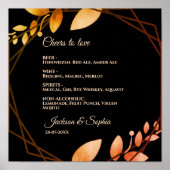 Herbstboho Moderne einfach botanisch elegant Poster (Vorne)