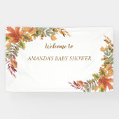 Herbstboho Rustic Baby Dusche Banner (Horizontal)