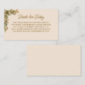 Herbstboho Rustic Baby Dusche Begleitkarte (Vorne/Hinten)