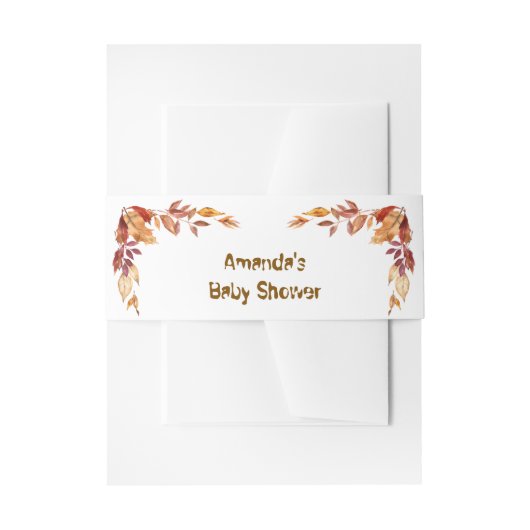 Herbstboho Rustic Baby Dusche Einladungsbanderole (Vorderseite Beispiel)