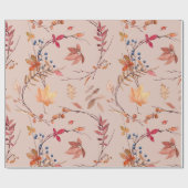 Herbstboho Rustic Baby Dusche Geschenkpapier (Flach)