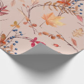 Herbstboho Rustic Baby Dusche Geschenkpapier (Ecke)