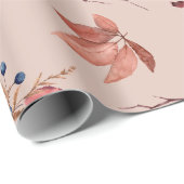 Herbstboho Rustic Baby Dusche Geschenkpapier (Rolleneckpunkt)