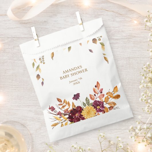 Herbstboho Rustic Baby Dusche Geschenktütchen (Ausgeschnitten)