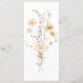 Herbstboho Rustic Baby Dusche Menükarte (Rückseite)