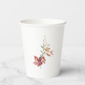 Herbstboho Rustic Baby Dusche Pappbecher (Rückseite)