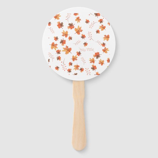 Herbstboho Rustic Pumpkin Baby Dusche Fächer (Rückseite)