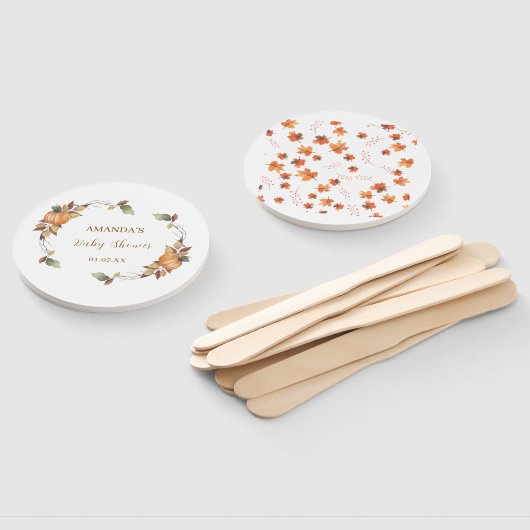 Herbstboho Rustic Pumpkin Baby Dusche Fächer (Non-assembled)