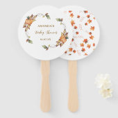 Herbstboho Rustic Pumpkin Baby Dusche Fächer (Vorne und Hinten)