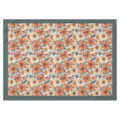 Herbstboho terracotta Blume pastellblau Tischdecke (Vorderseite (Horizontal))
