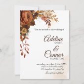 Herbstboho terracotta Hochzeit Einladungen (Vorderseite)
