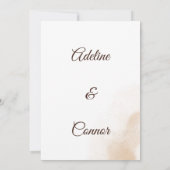 Herbstboho terracotta Hochzeit Einladungen (Rückseite)