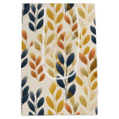 Herbstboho und Bohemische Blätter Mittlere Geschenktüte (Rückseite)