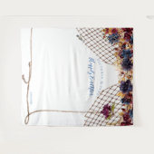 Herbstboho Wedding Foto Stand Hintergrund Wandteppich (Vorderseite (Horizontal))