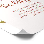 Herbstboho, wie groß das Bauchposter der Mama ist Poster (Ecke)