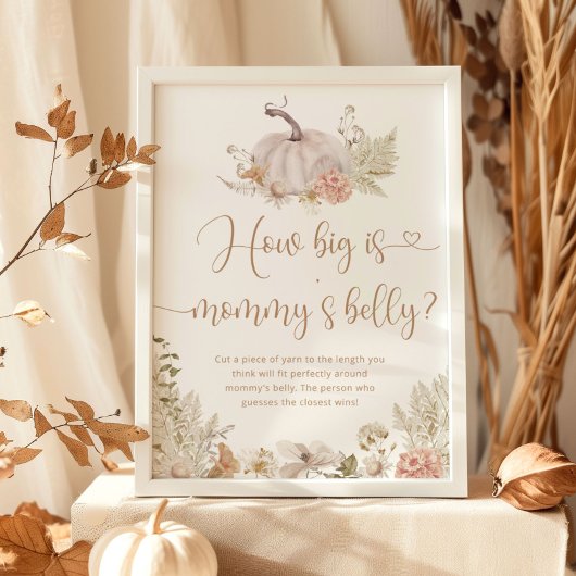 Herbstboho, wie groß das Bauchposter der Mama ist Poster