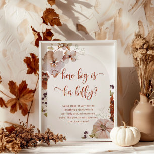 Herbstboho, wie groß das Bauchposter der Mama ist Poster