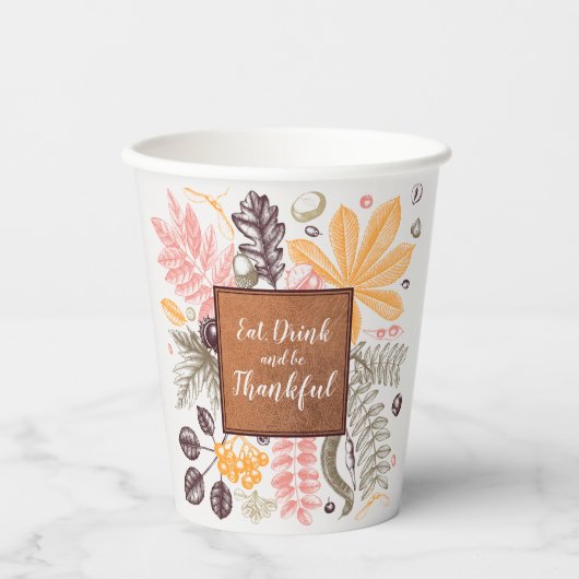 Herbstbotanikum Pappbecher (Vorderseite)