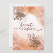 Herbstbotanisch errötete Kantalupe Wasserfarbe Einladung (Rückseite)