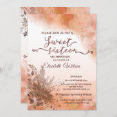 Herbstbotanisch errötete Kantalupe Wasserfarbe Einladung (Vorne/Hinten)