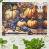 Herbstbounty, Kürbis, Traubenhonig Geschirrtuch (Gefaltet)