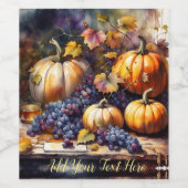 Herbstbounty, Kürbistrauben -*Persönlich gestalten Weinetikett (Einzelnes Label)