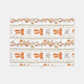 Herbstbows & Florals Fleece Blanket - Gemütliches (Vorderseite (Horizontal))